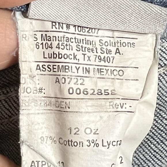 Crude FR Jeans Mens 36x30 Blue Denim Genesis Flame Resistant Work CAT 2 ATPV 13 - Picture 5 of 11